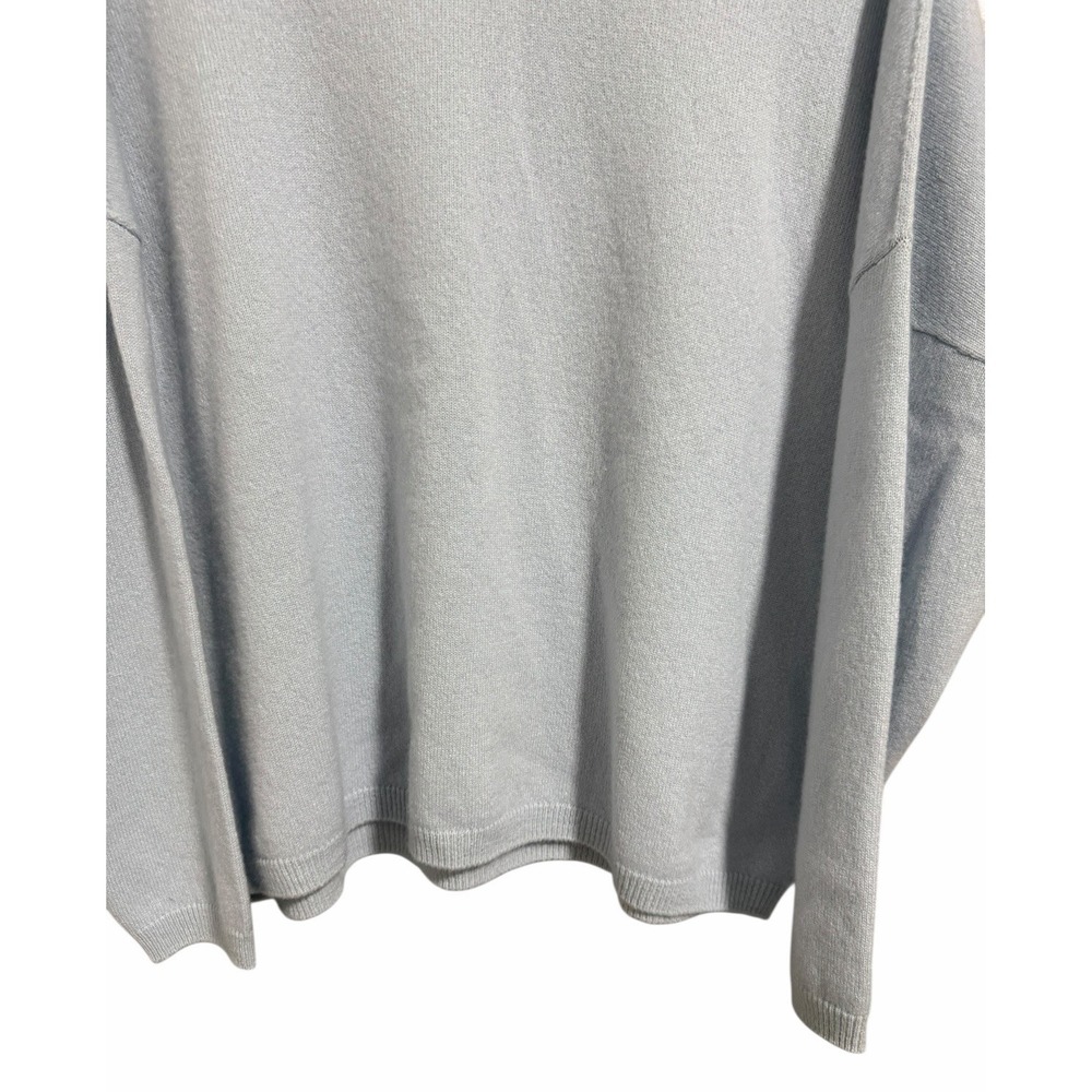 Vanisè Polo Collared Cashmere Sweater Baby Blue Women's Size Medium (44 IT) - Picture 5 of 12